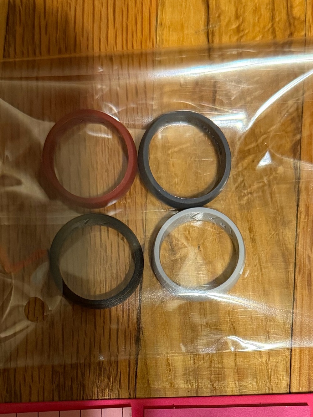 Interchangeable Rubber Lens Ring Set — Black, Silver, Red, Gray